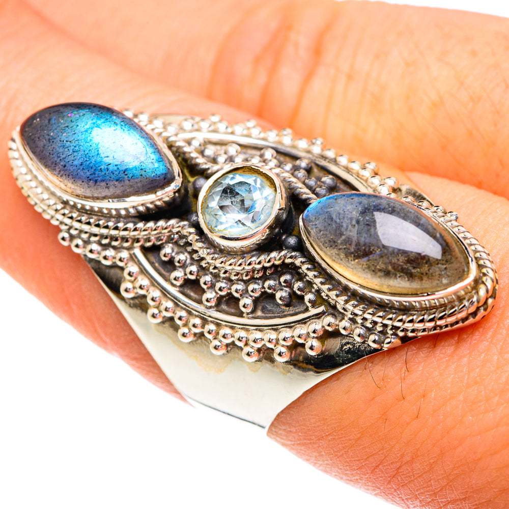 Labradorite Rings handcrafted by Anasilvercos - RING76924