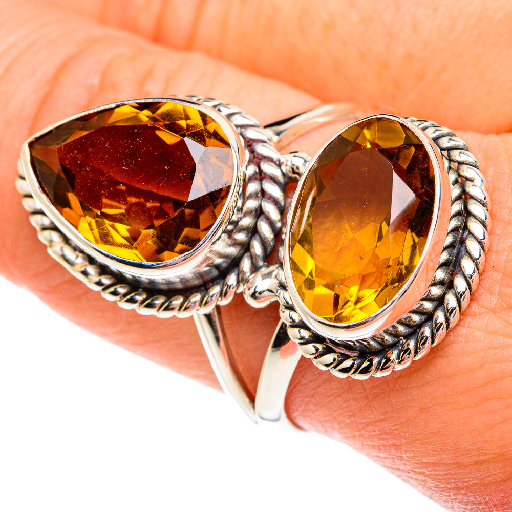 Mandarin Citrine Rings handcrafted by Anasilvercos - RING76936