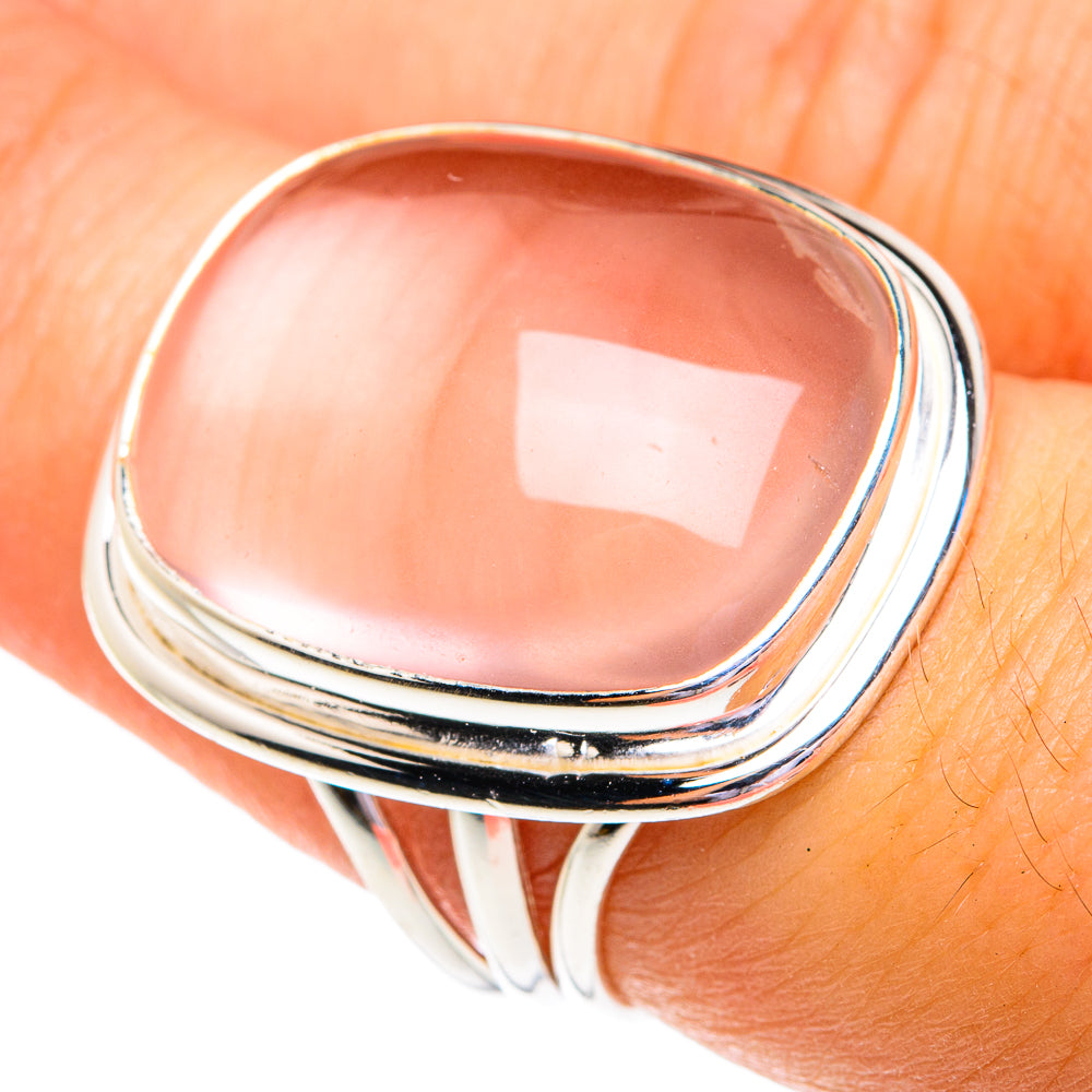 Rose Quartz Rings handcrafted by Anasilvercos - RING76940