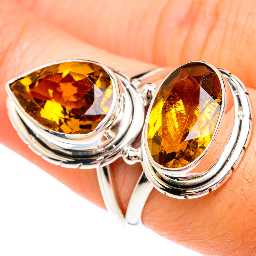 Mandarin Citrine Rings handcrafted by Anasilvercos - RING76975