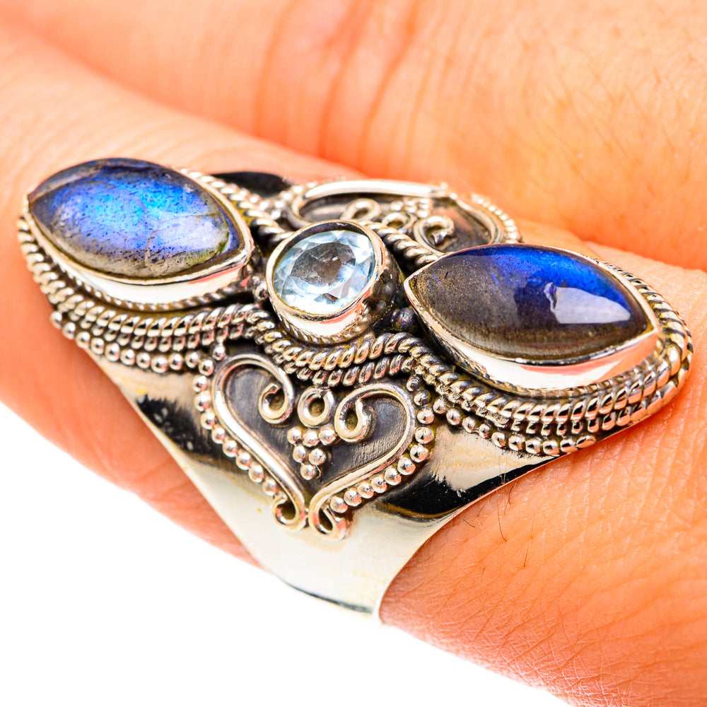 Labradorite Rings handcrafted by Anasilvercos - RING76996