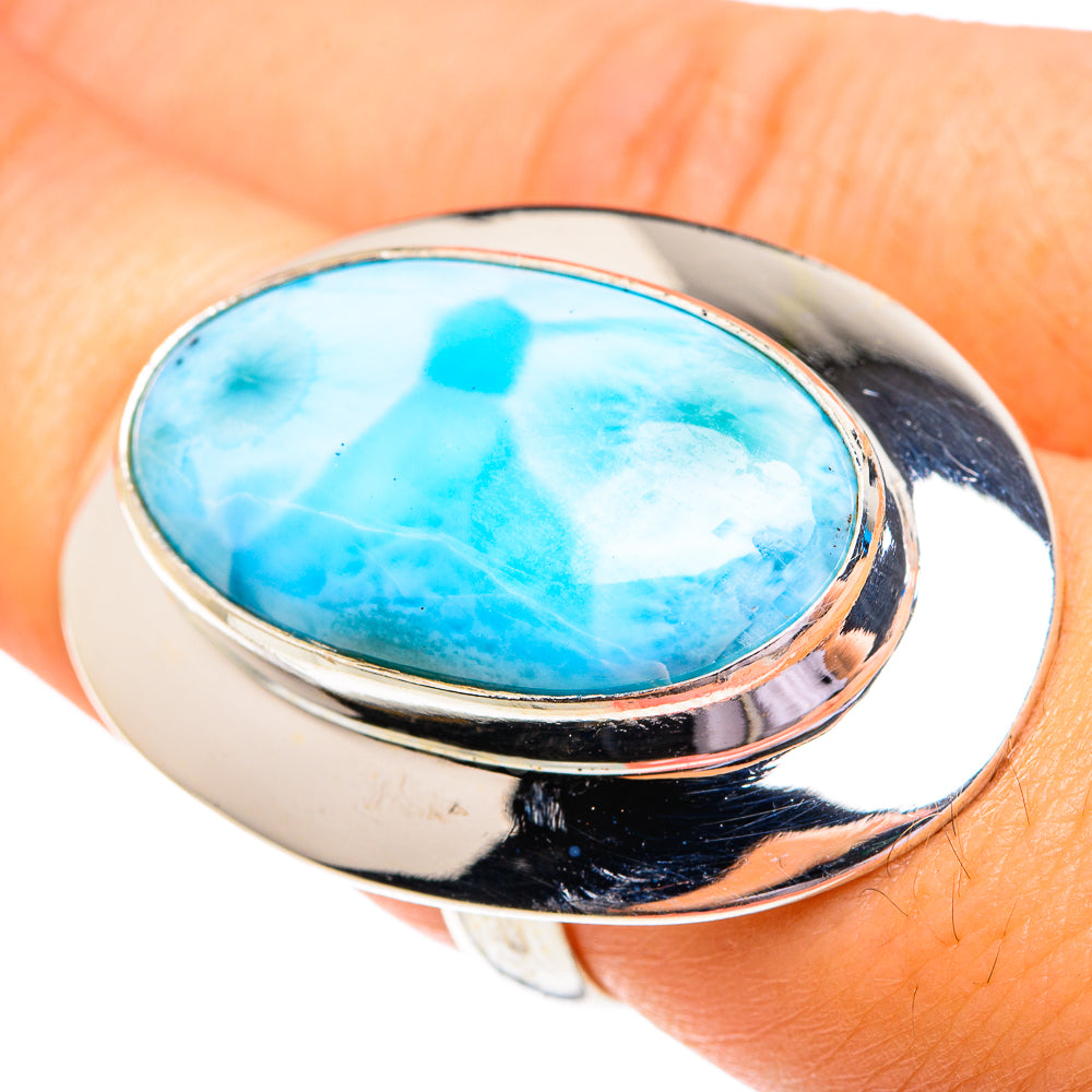 Larimar Rings handcrafted by Anasilvercos - RING76997