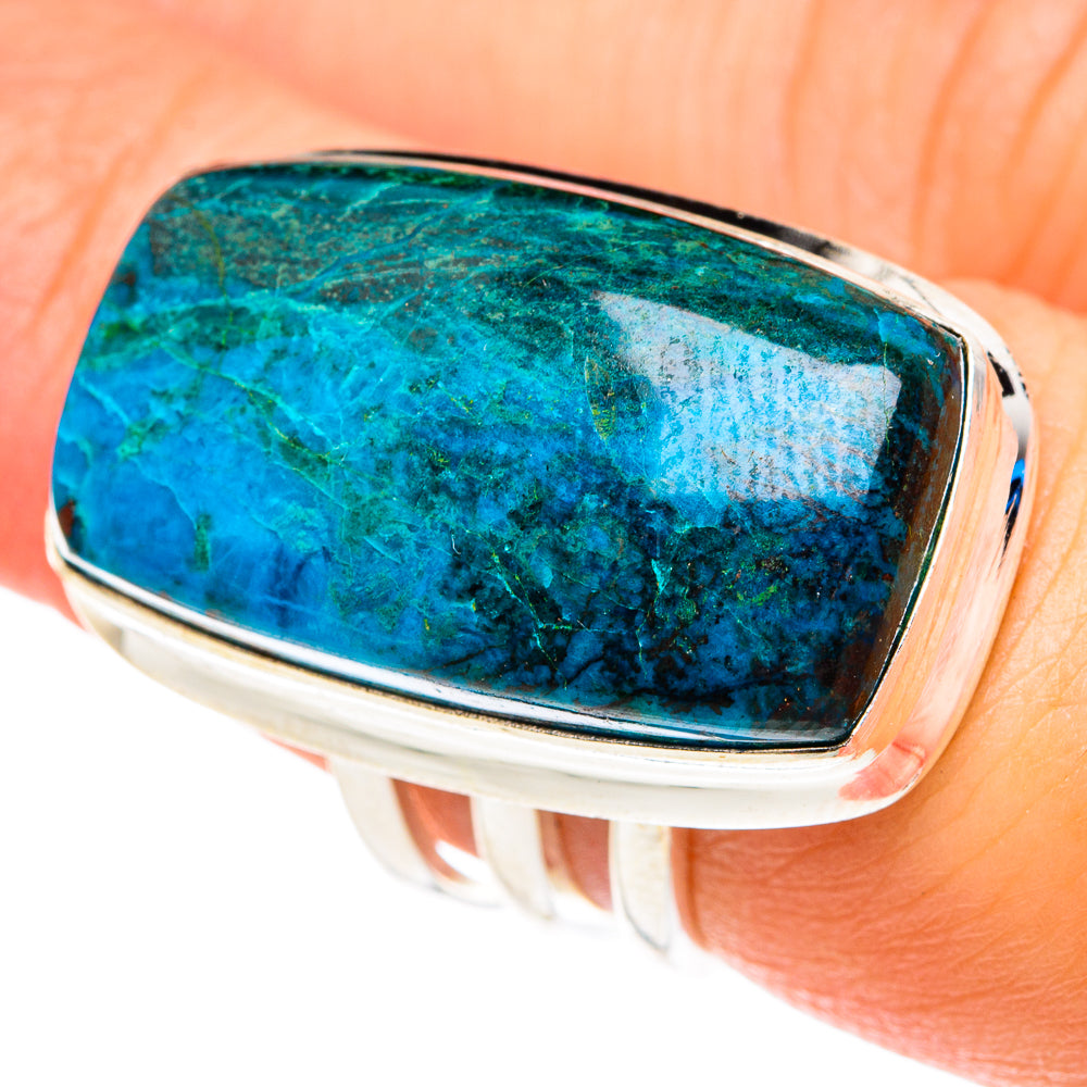 Chrysocolla Rings handcrafted by Anasilvercos - RING76998