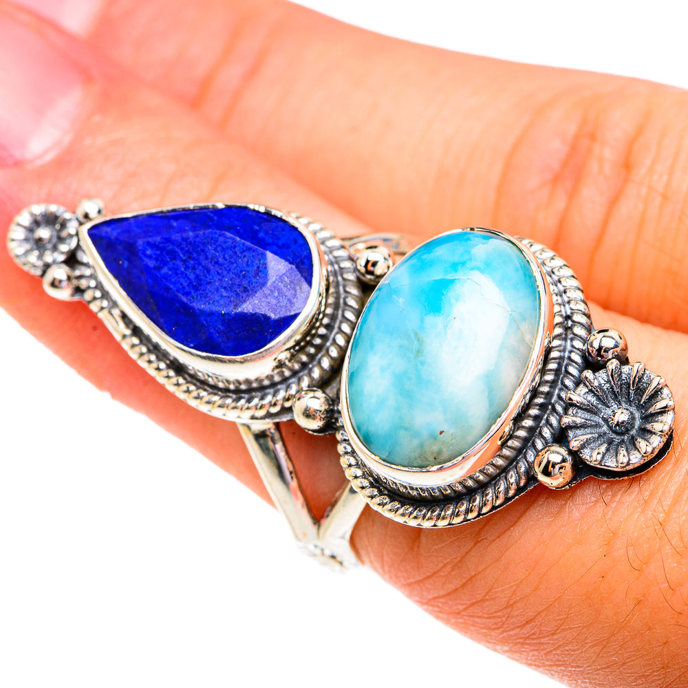 Larimar Rings handcrafted by Anasilvercos - RING76999