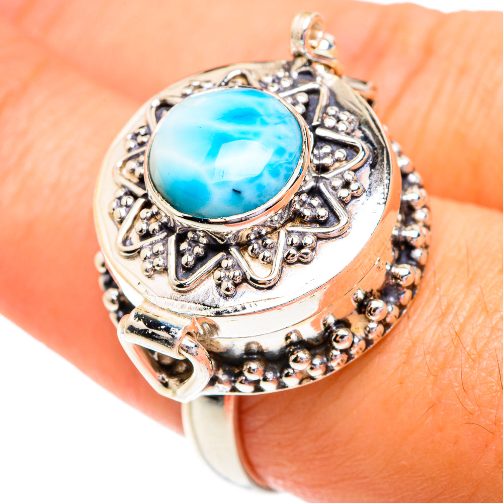 Larimar Rings handcrafted by Anasilvercos - RING77002