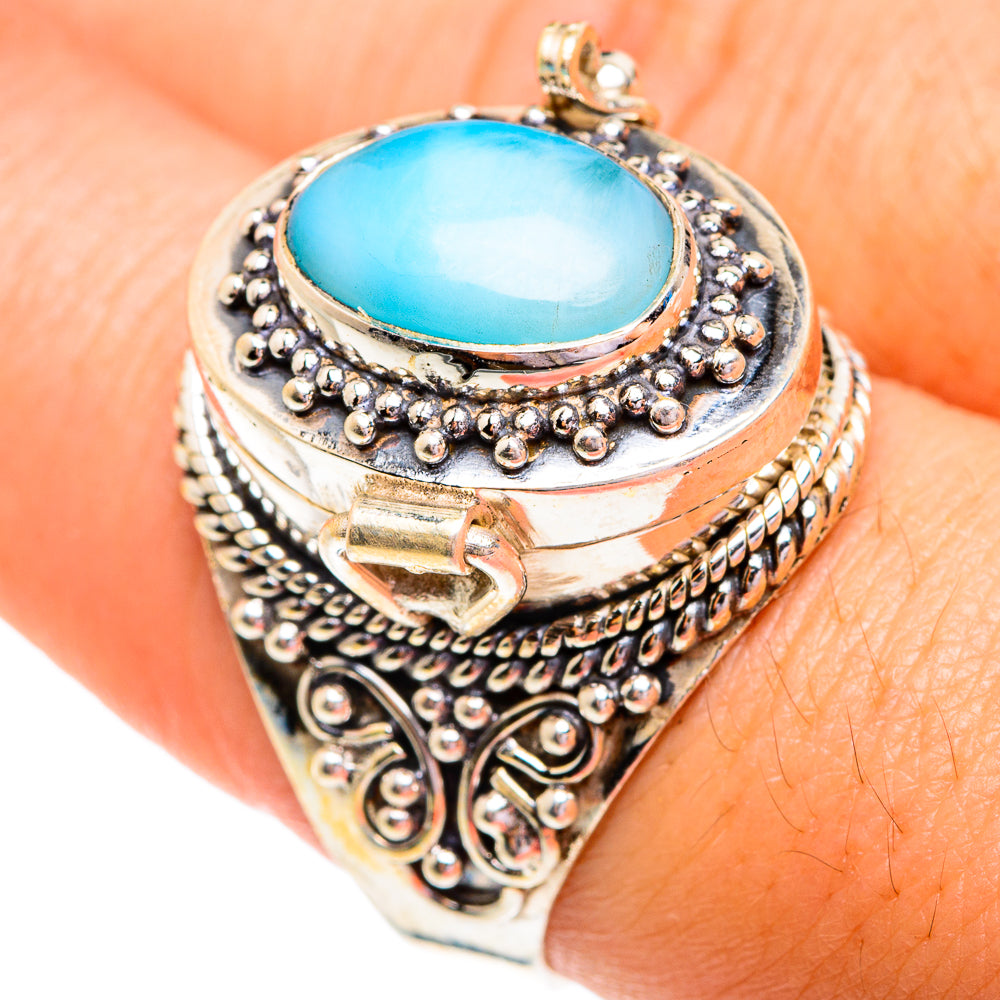 Larimar Rings handcrafted by Anasilvercos - RING77003