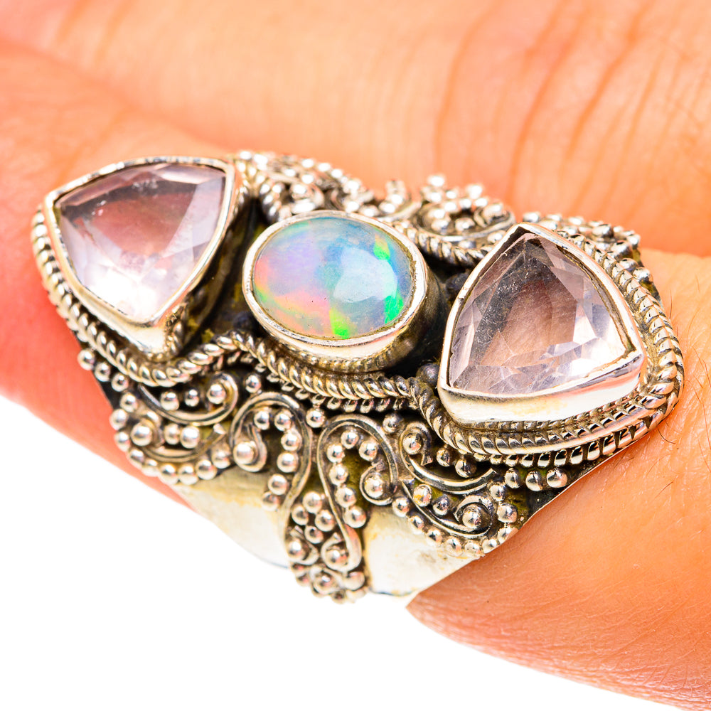 Ethiopian Opal Rings handcrafted by Anasilvercos - RING77014
