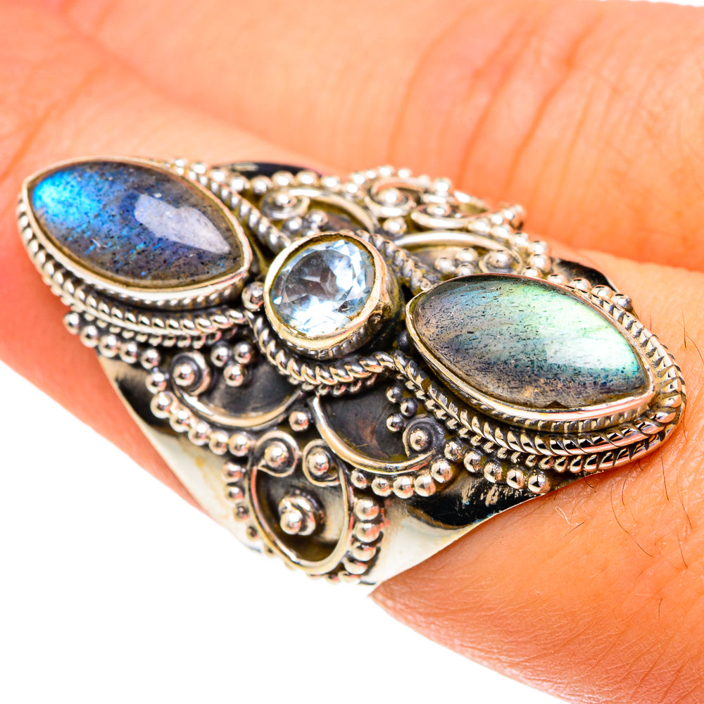 Labradorite Rings handcrafted by Anasilvercos - RING77021