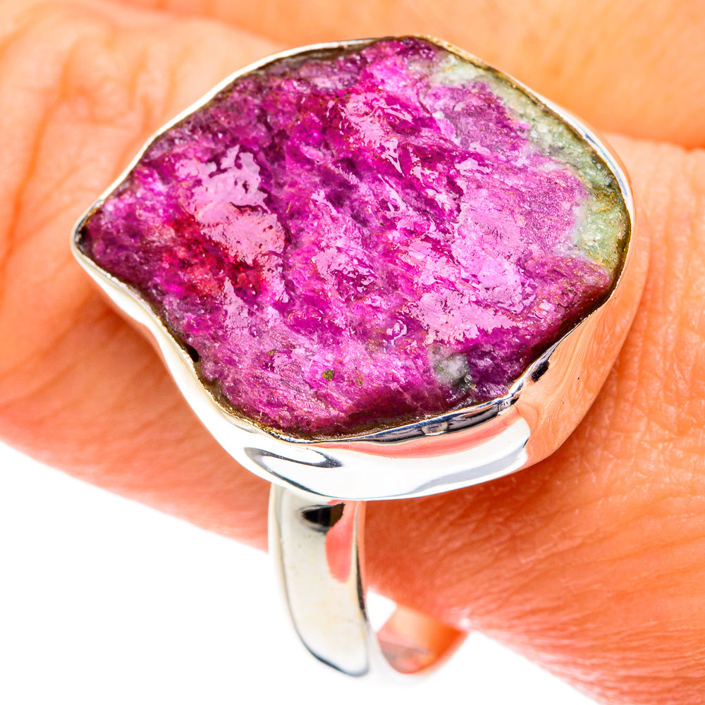 Ruby Zoisite Rings handcrafted by Anasilvercos - RING77049