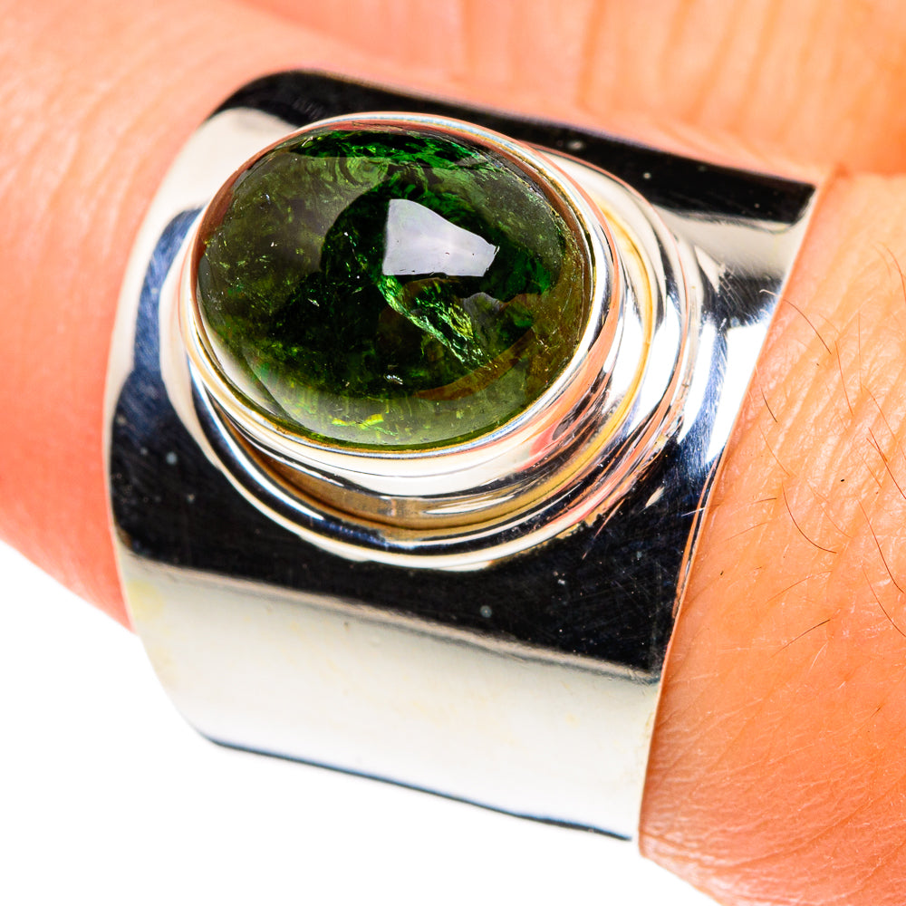 Green Tourmaline Rings handcrafted by Anasilvercos - RING77062