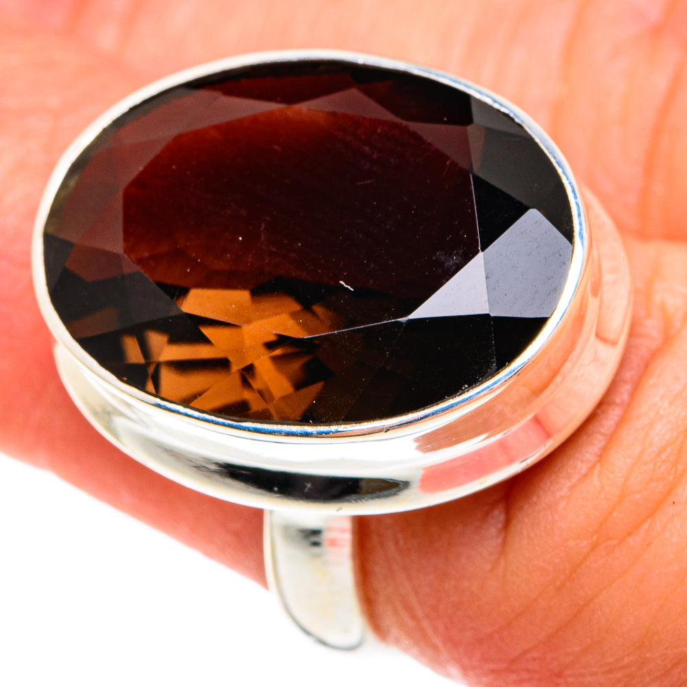 Smoky Quartz Rings handcrafted by Anasilvercos - RING77065