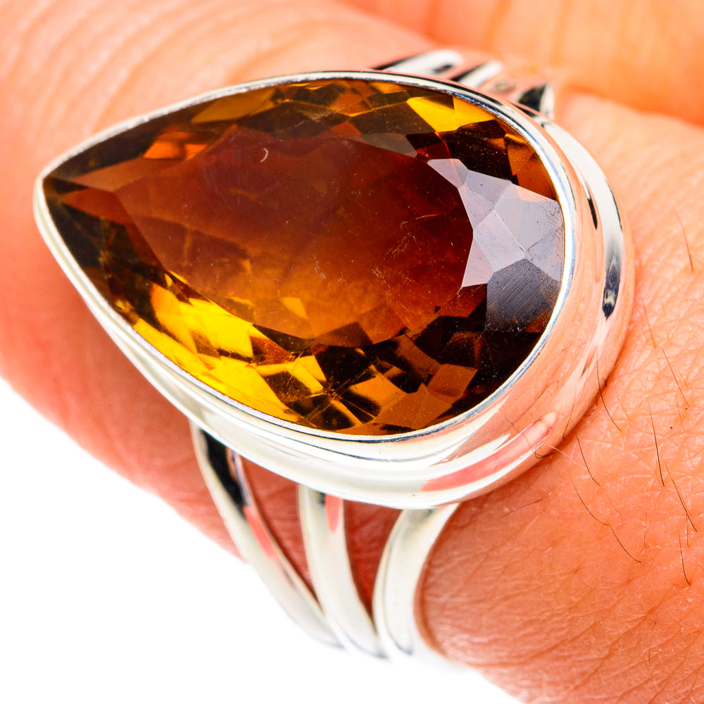 Mandarin Citrine Rings handcrafted by Anasilvercos - RING77067