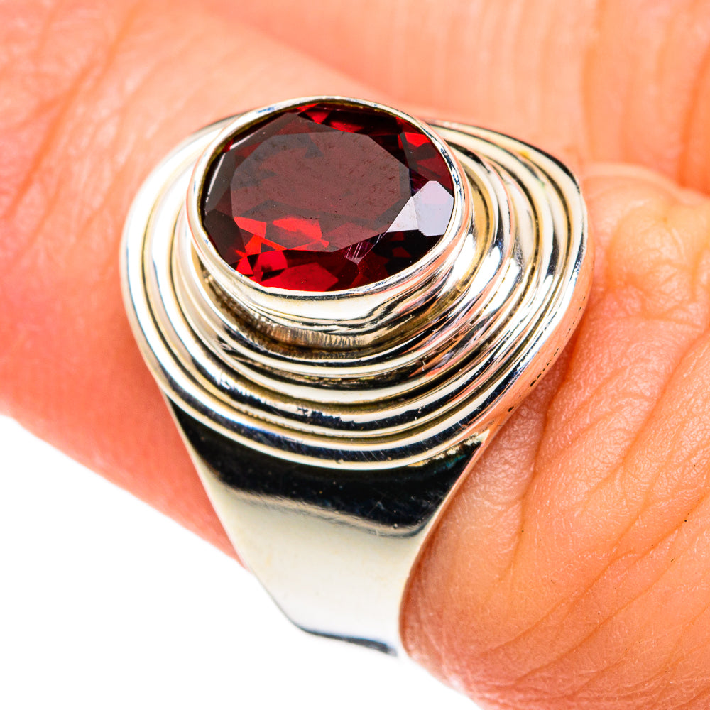 Garnet Rings handcrafted by Anasilvercos - RING77070