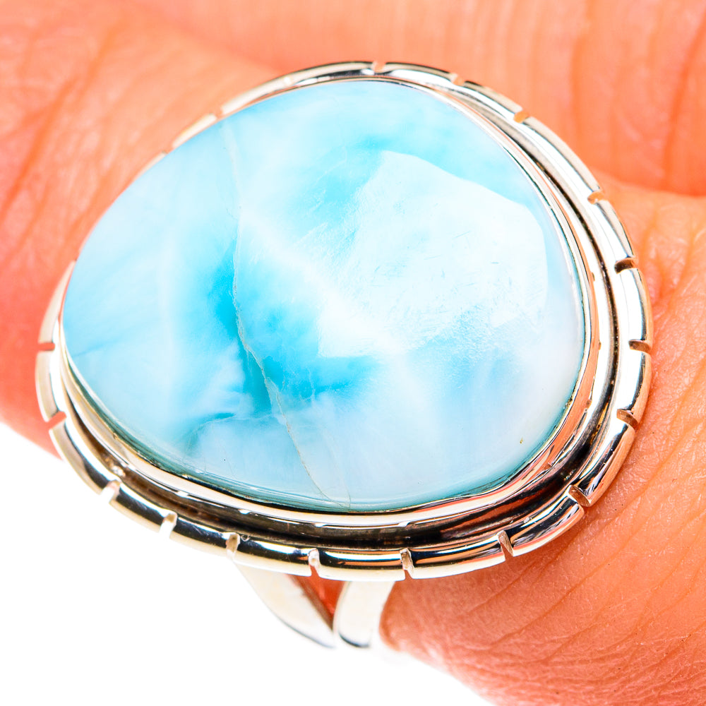 Larimar Rings handcrafted by Anasilvercos - RING77085