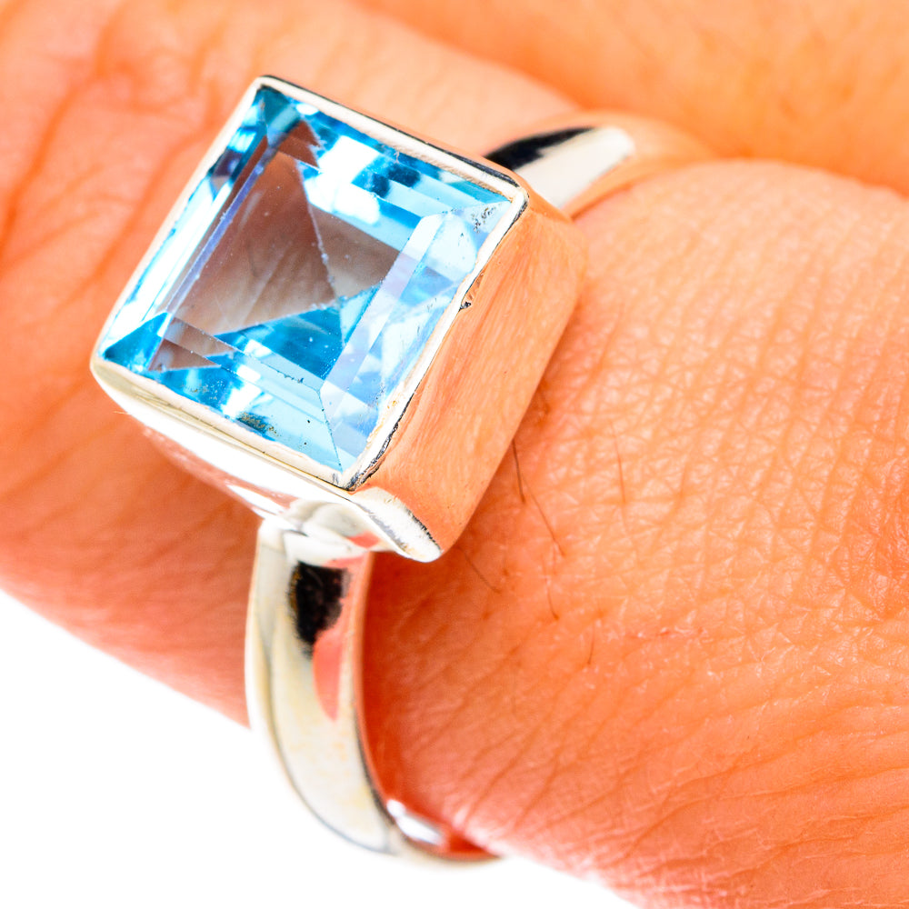 Blue Topaz Rings handcrafted by Anasilvercos - RING77086
