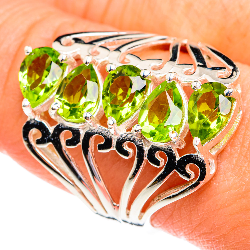 Peridot Rings handcrafted by Anasilvercos - RING77090