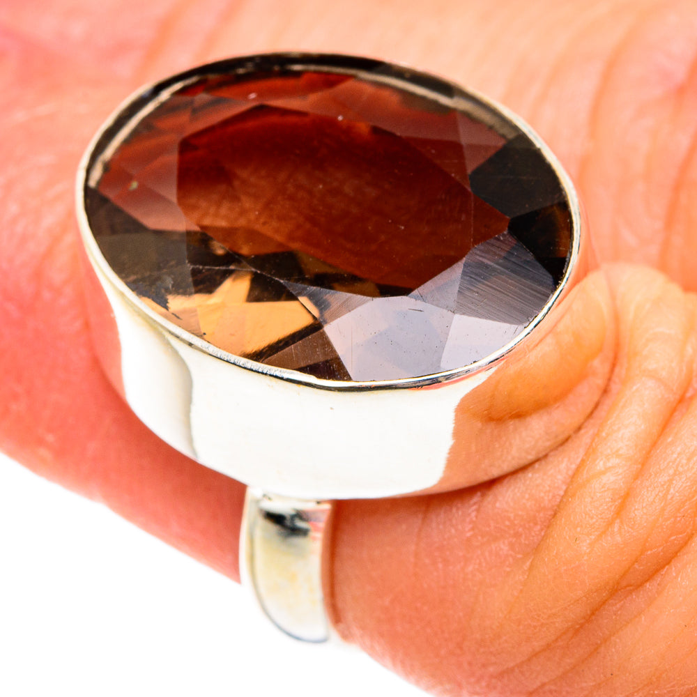 Smoky Quartz Rings handcrafted by Anasilvercos - RING77093