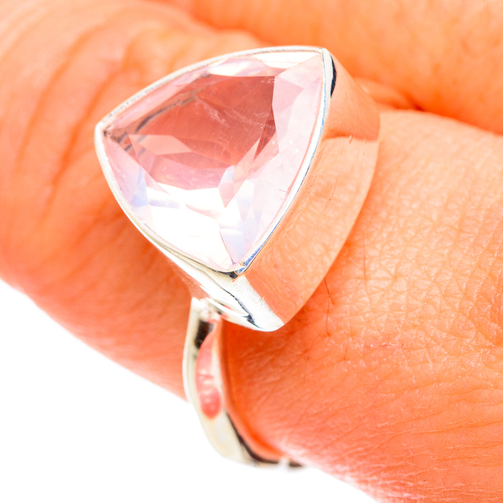 Rose Quartz Rings handcrafted by Anasilvercos - RING77096