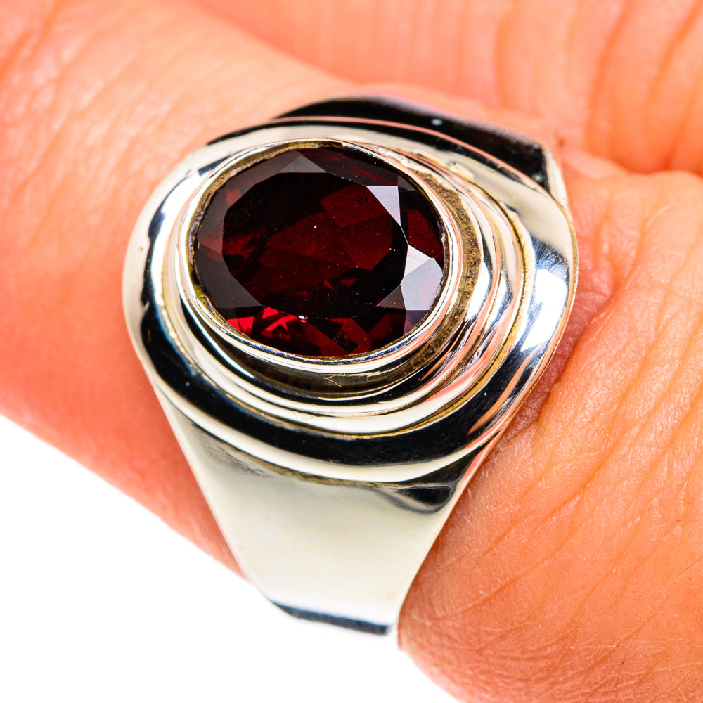 Garnet Rings handcrafted by Anasilvercos - RING77098