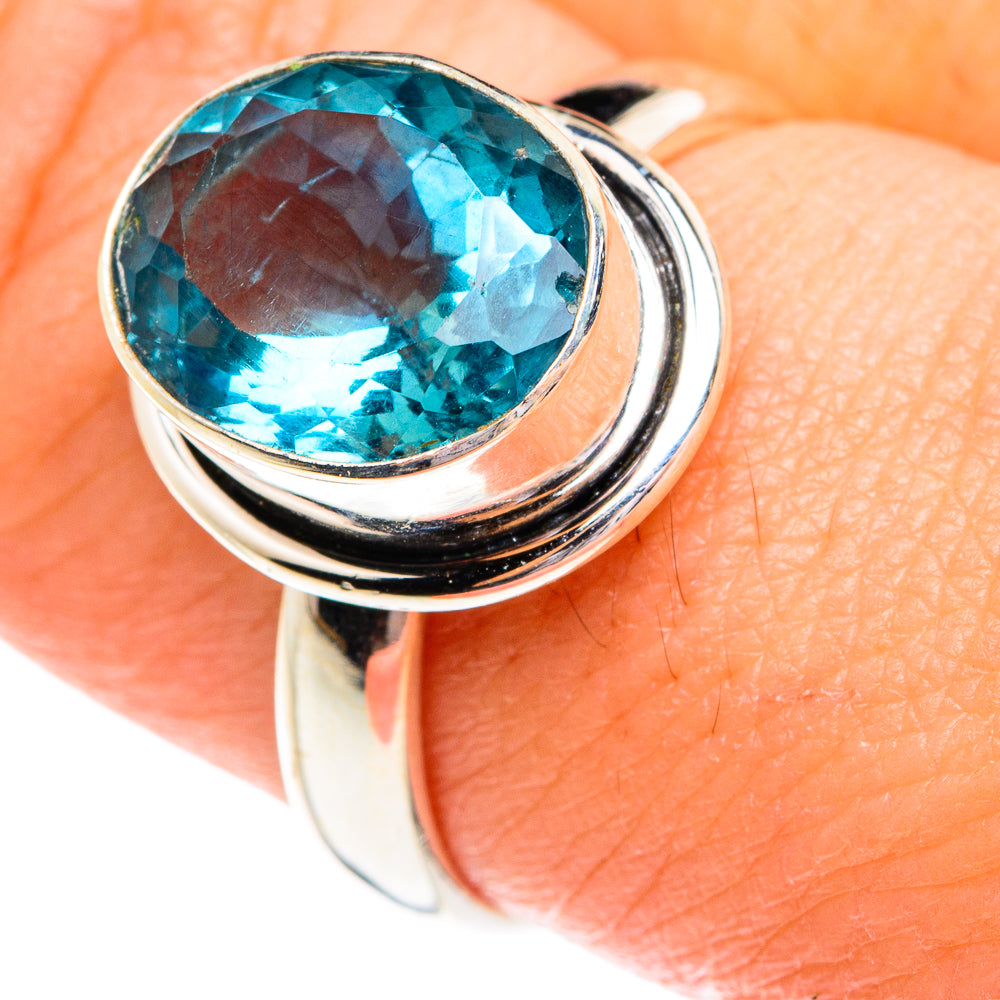 Blue Topaz Rings handcrafted by Anasilvercos - RING77113