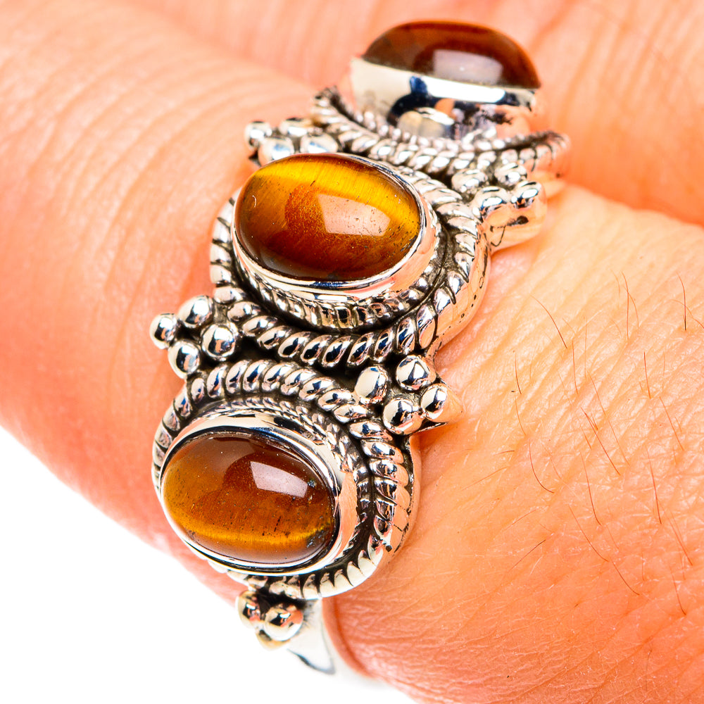 Tiger Eye Rings handcrafted by Anasilvercos - RING77121