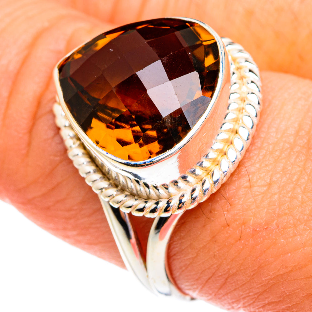 Mandarin Citrine Rings handcrafted by Anasilvercos - RING77122