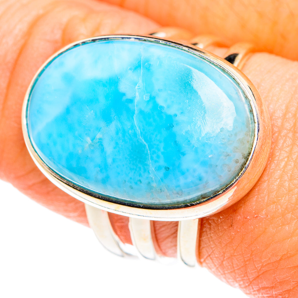 Larimar Rings handcrafted by Anasilvercos - RING77140