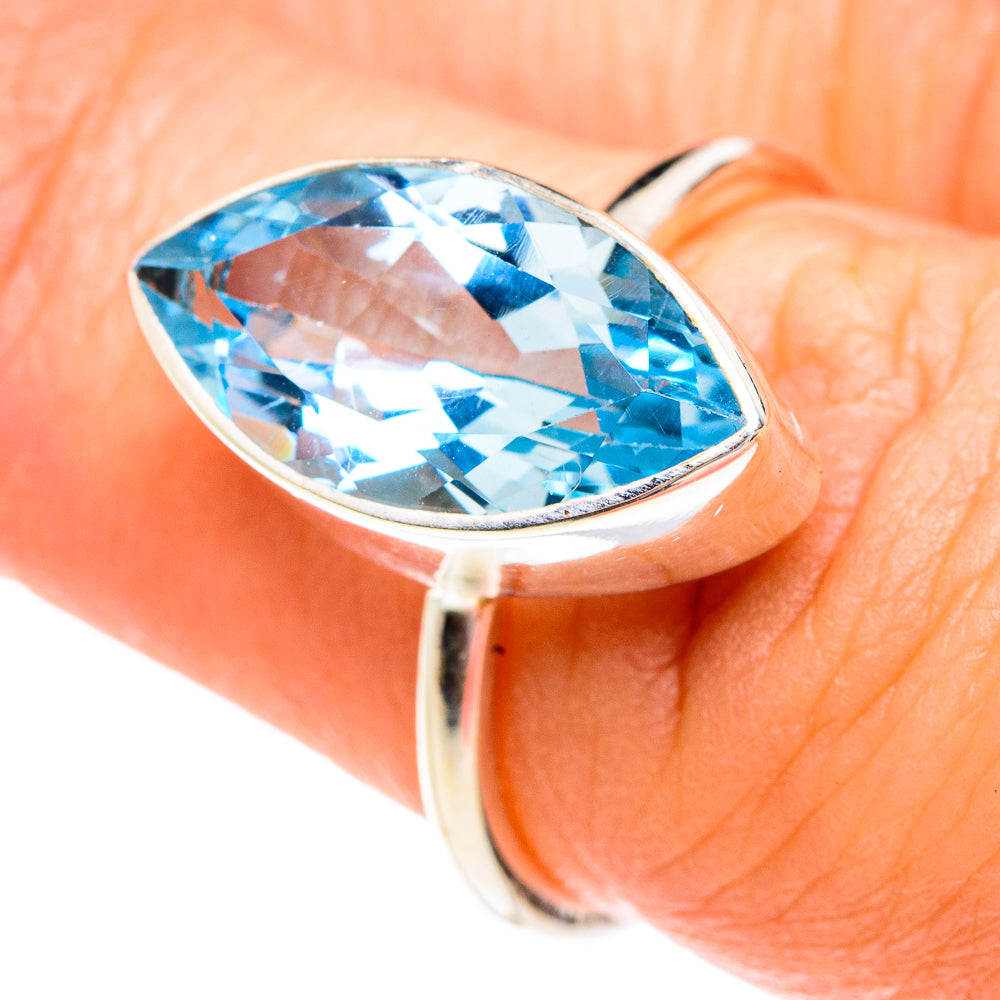 Blue Topaz Rings handcrafted by Anasilvercos - RING77142