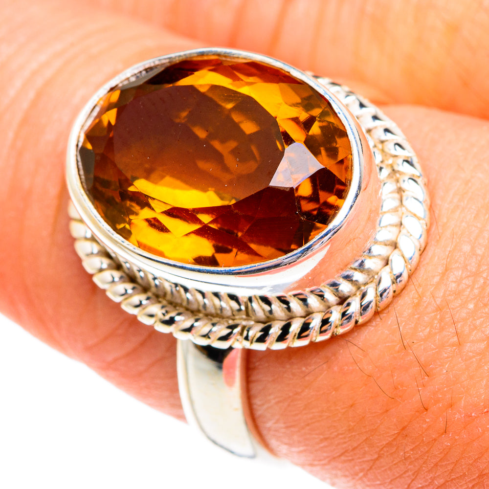 Mandarin Citrine Rings handcrafted by Anasilvercos - RING77151