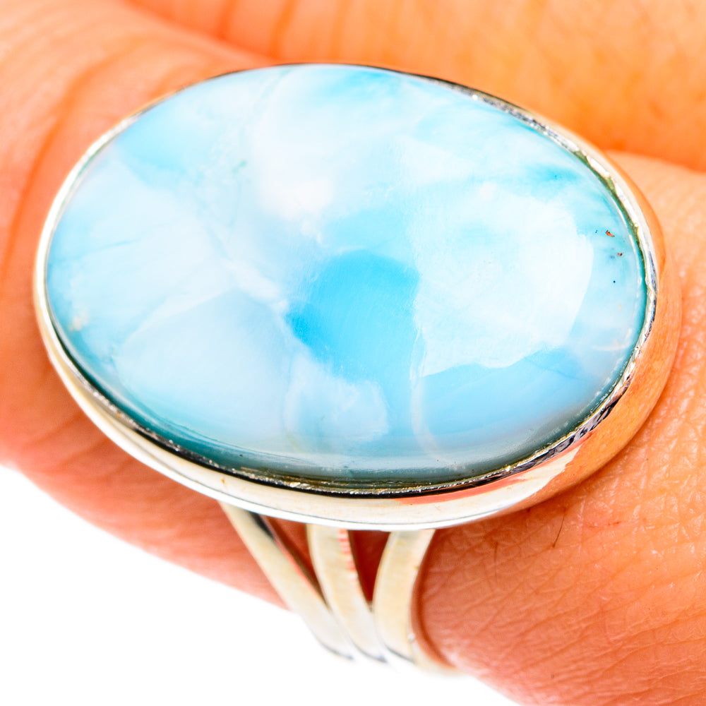 Larimar Rings handcrafted by Anasilvercos - RING77169