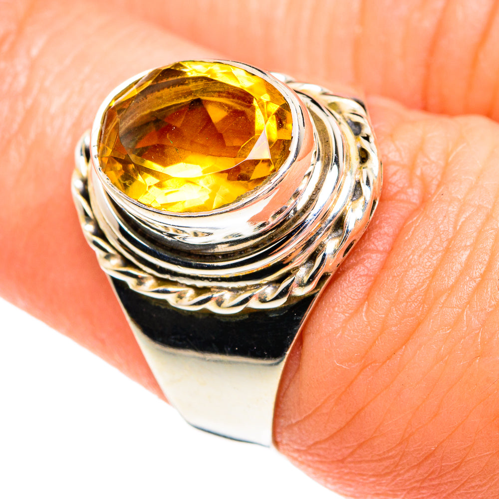 Mandarin Citrine Rings handcrafted by Anasilvercos - RING77175