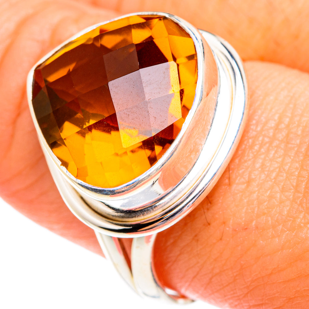 Mandarin Citrine Rings handcrafted by Anasilvercos - RING77176