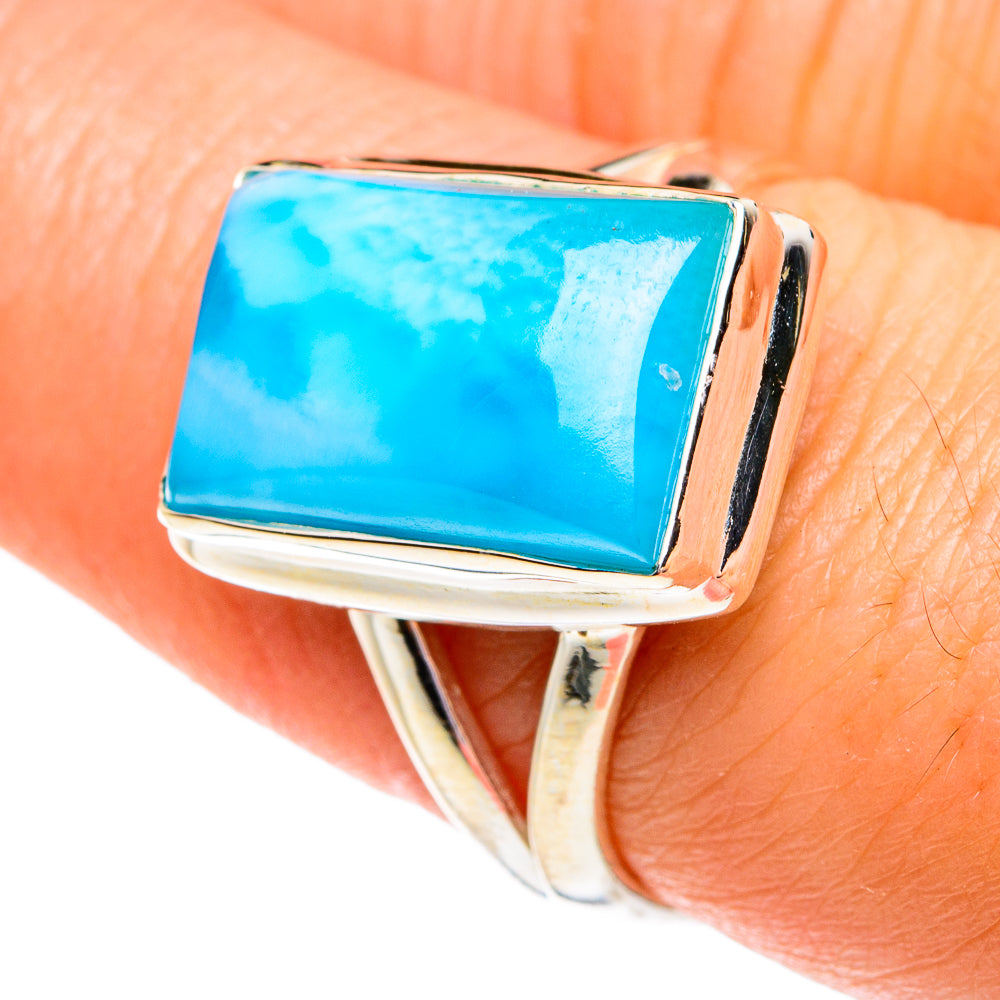 Larimar Rings handcrafted by Anasilvercos - RING77197