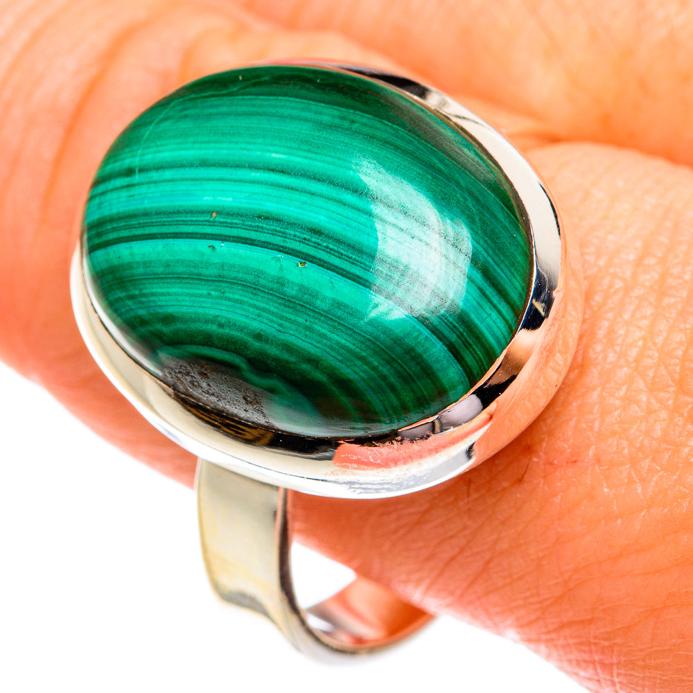 Malachite Rings handcrafted by Anasilvercos - RING77202