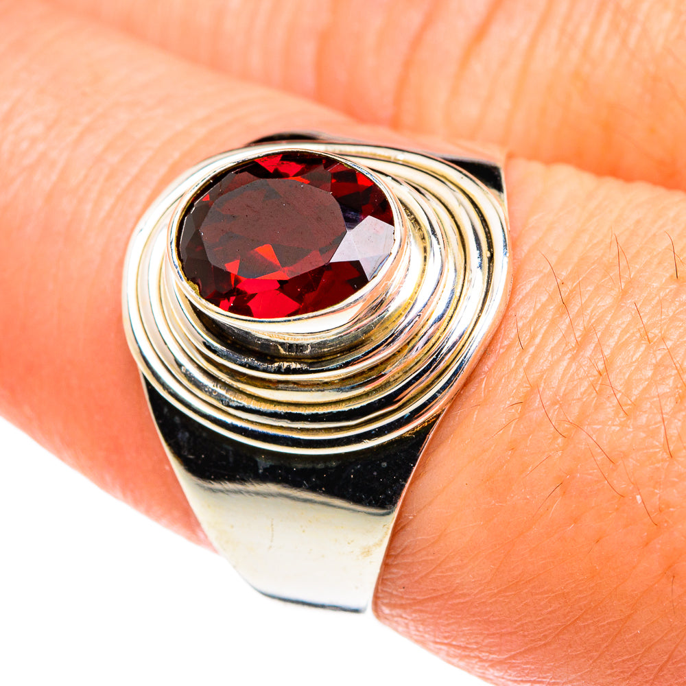 Garnet Rings handcrafted by Anasilvercos - RING77211