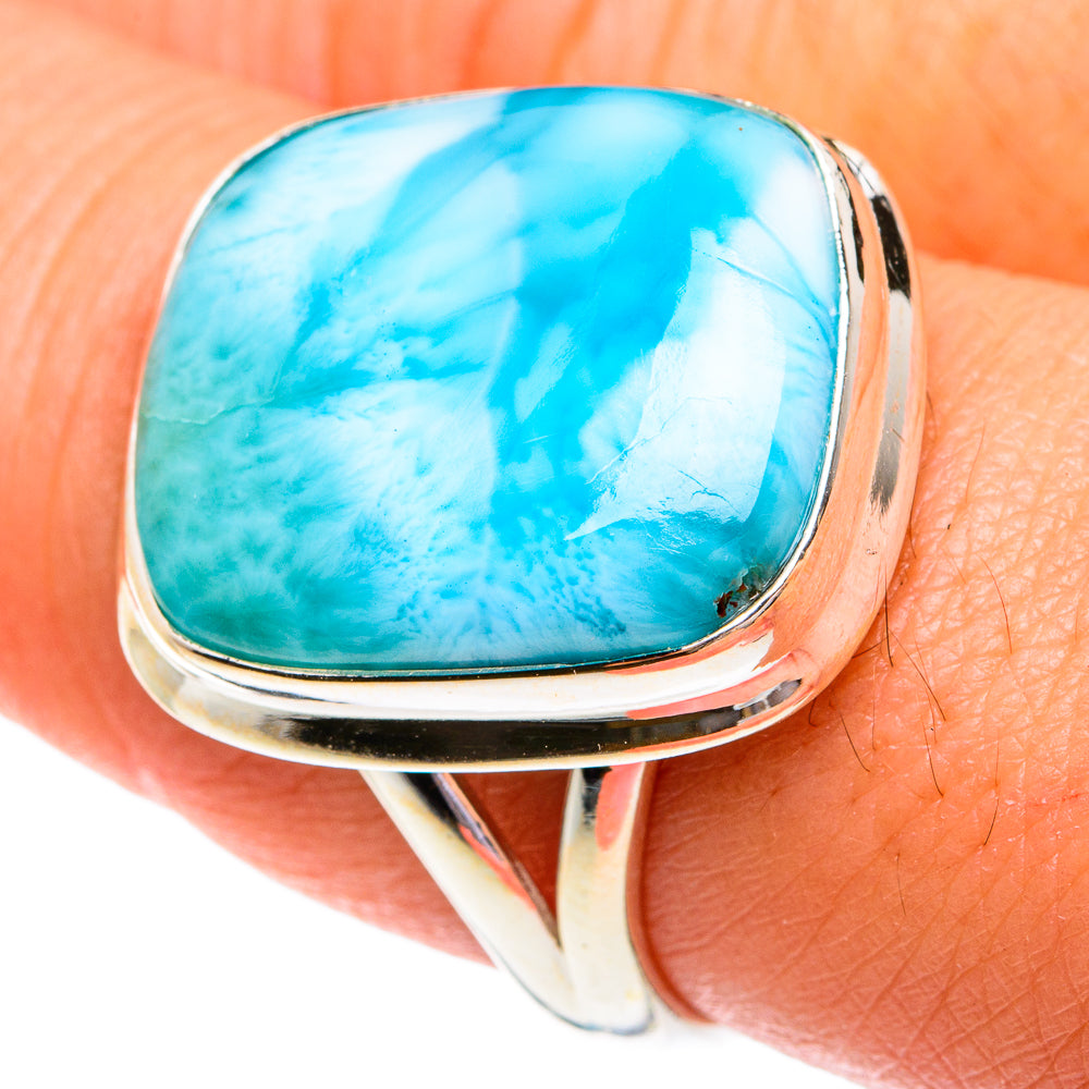 Larimar Rings handcrafted by Anasilvercos - RING77222