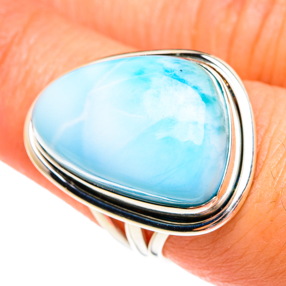 Larimar Rings handcrafted by Anasilvercos - RING77224