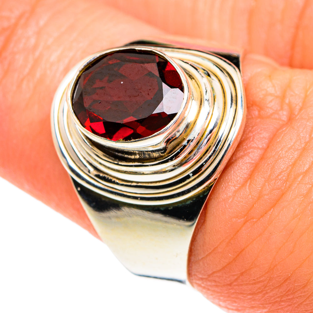 Garnet Rings handcrafted by Anasilvercos - RING77236