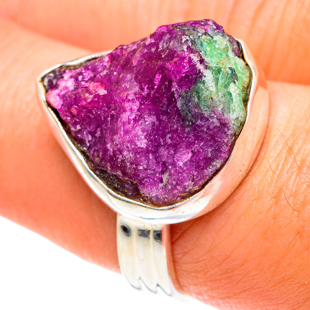 Ruby Zoisite Rings handcrafted by Anasilvercos - RING77243