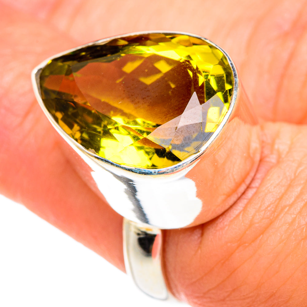 Lemon Quartz Rings handcrafted by Anasilvercos - RING77245