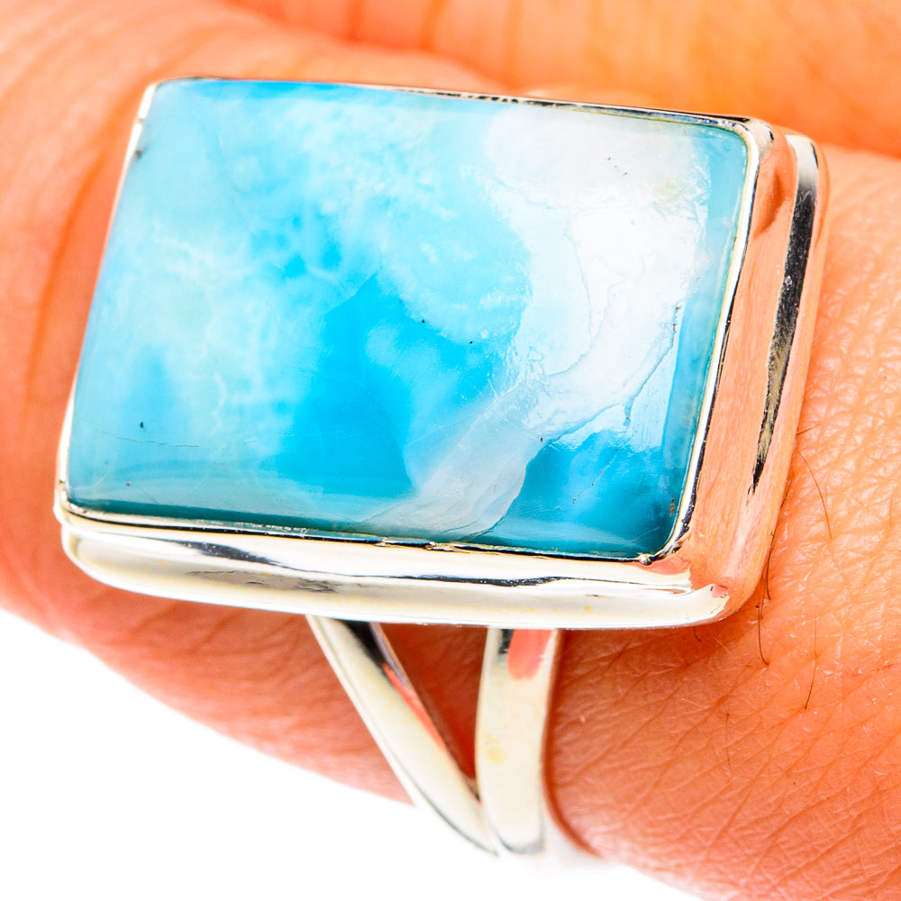 Larimar Rings handcrafted by Anasilvercos - RING77246