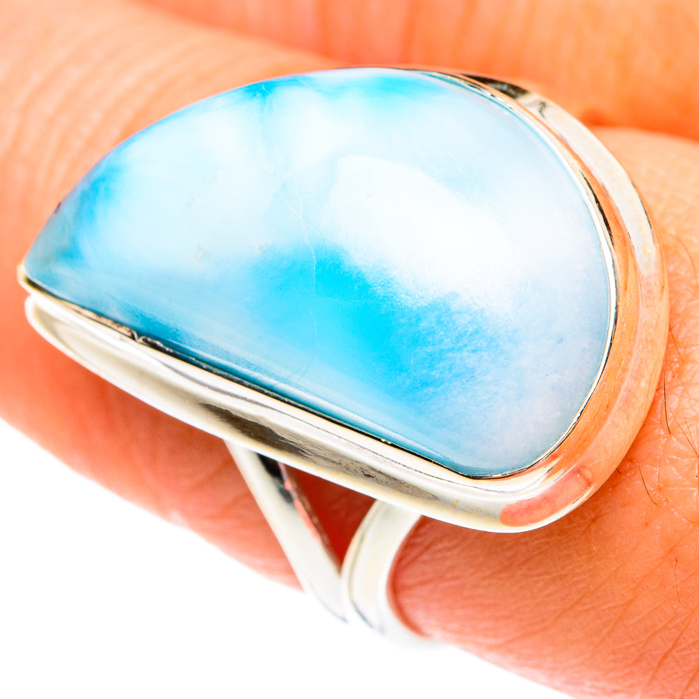 Larimar Rings handcrafted by Anasilvercos - RING77253
