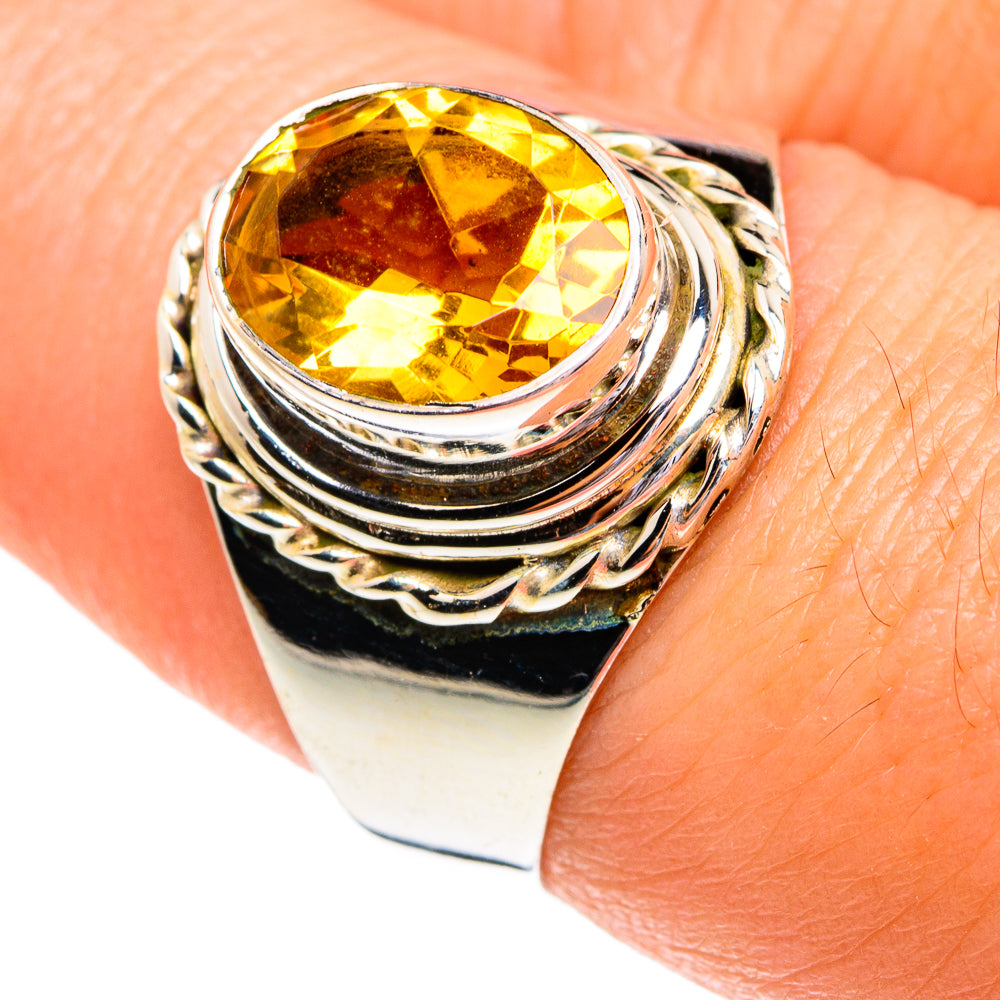 Mandarin Citrine Rings handcrafted by Anasilvercos - RING77254