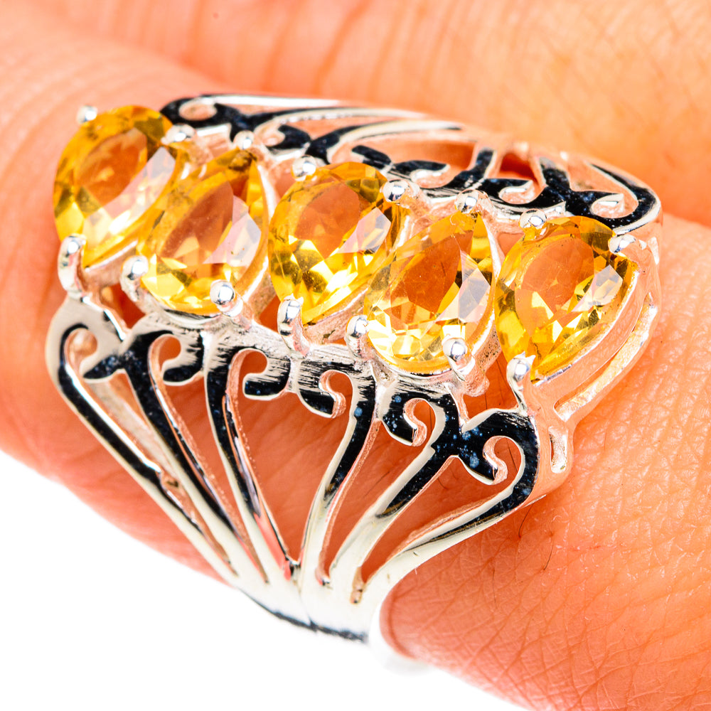 Mandarin Citrine Rings handcrafted by Anasilvercos - RING77255