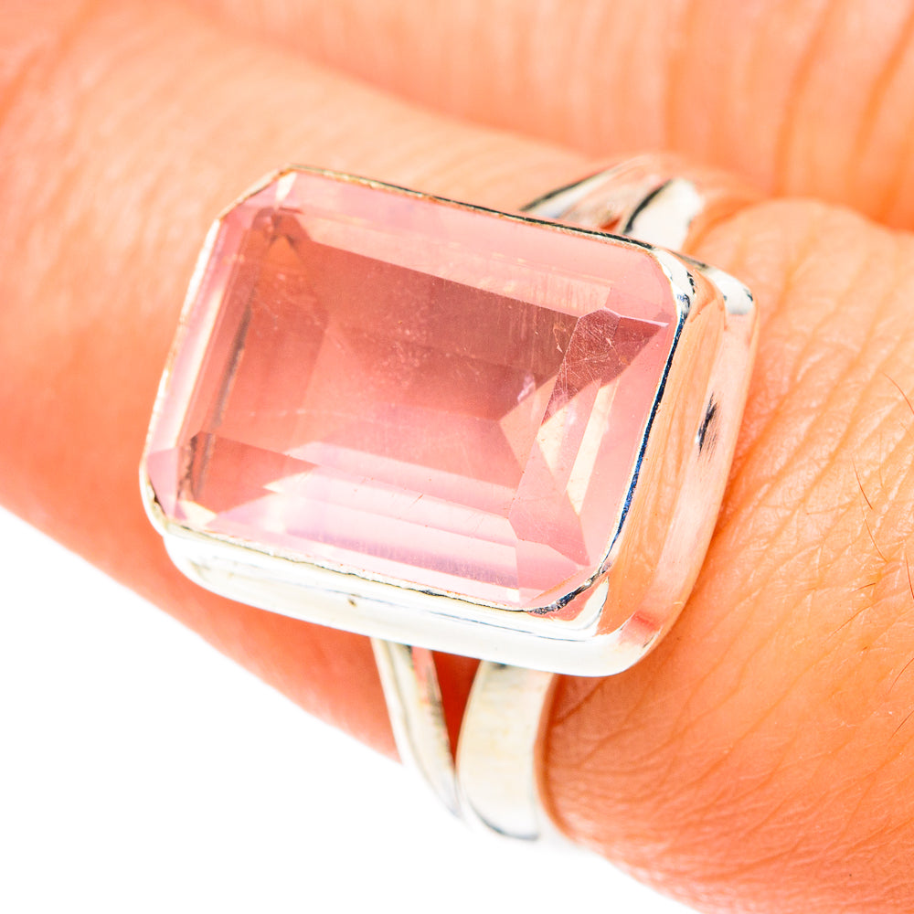 Rose Quartz Rings handcrafted by Anasilvercos - RING77259