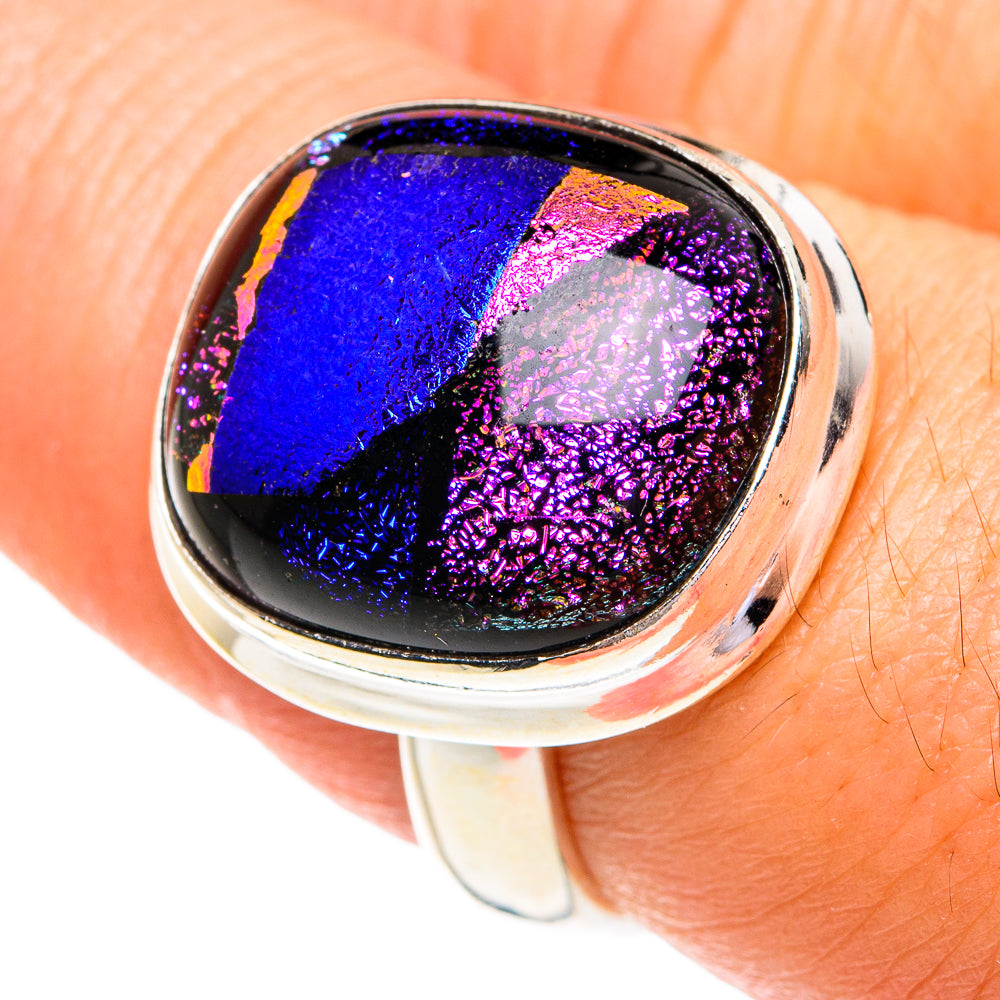 Dichroic Glass Rings handcrafted by Anasilvercos - RING77277