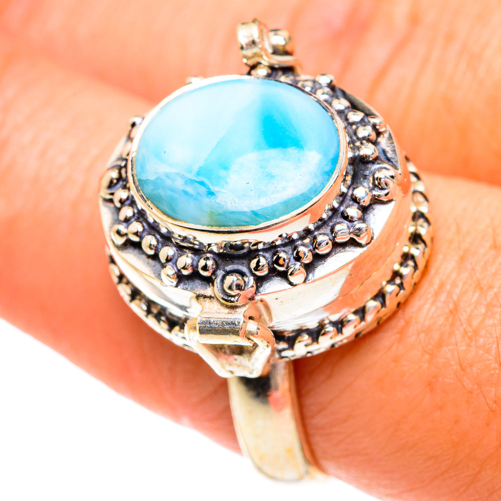 Larimar Rings handcrafted by Anasilvercos - RING77282