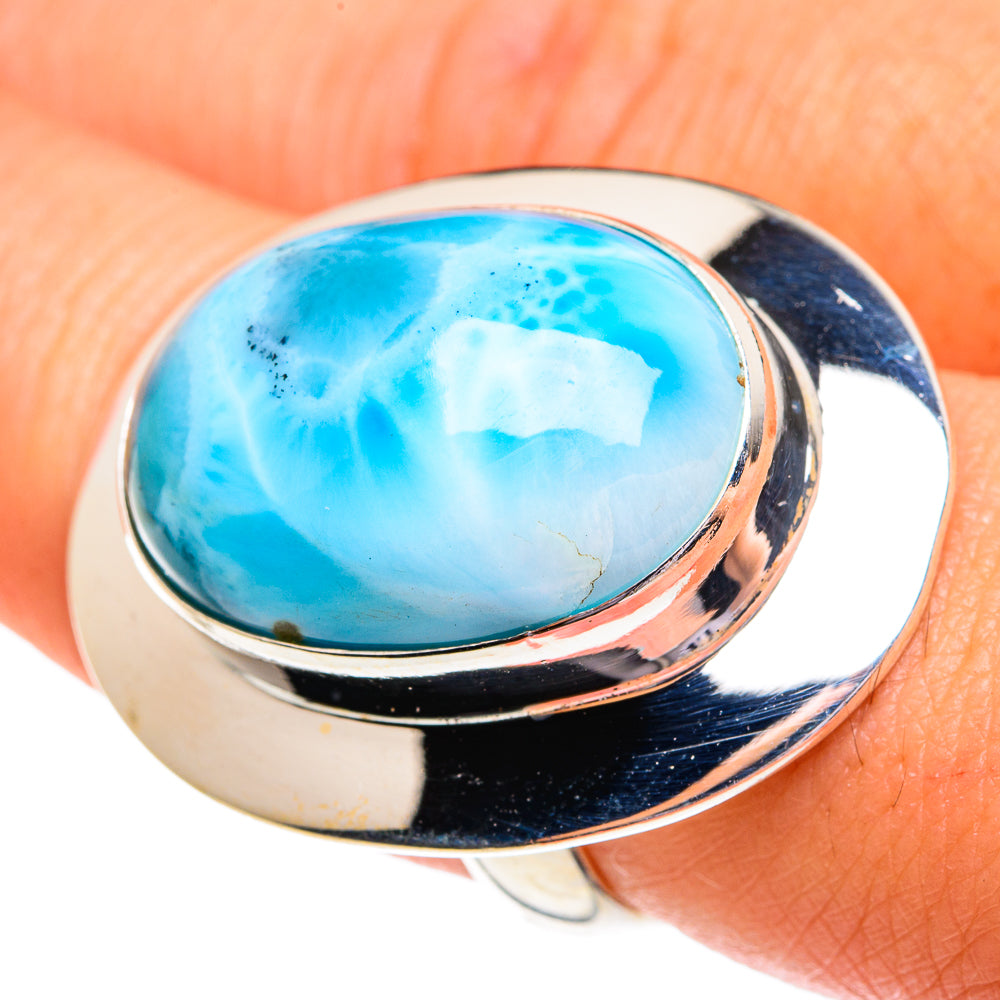 Larimar Rings handcrafted by Anasilvercos - RING77288
