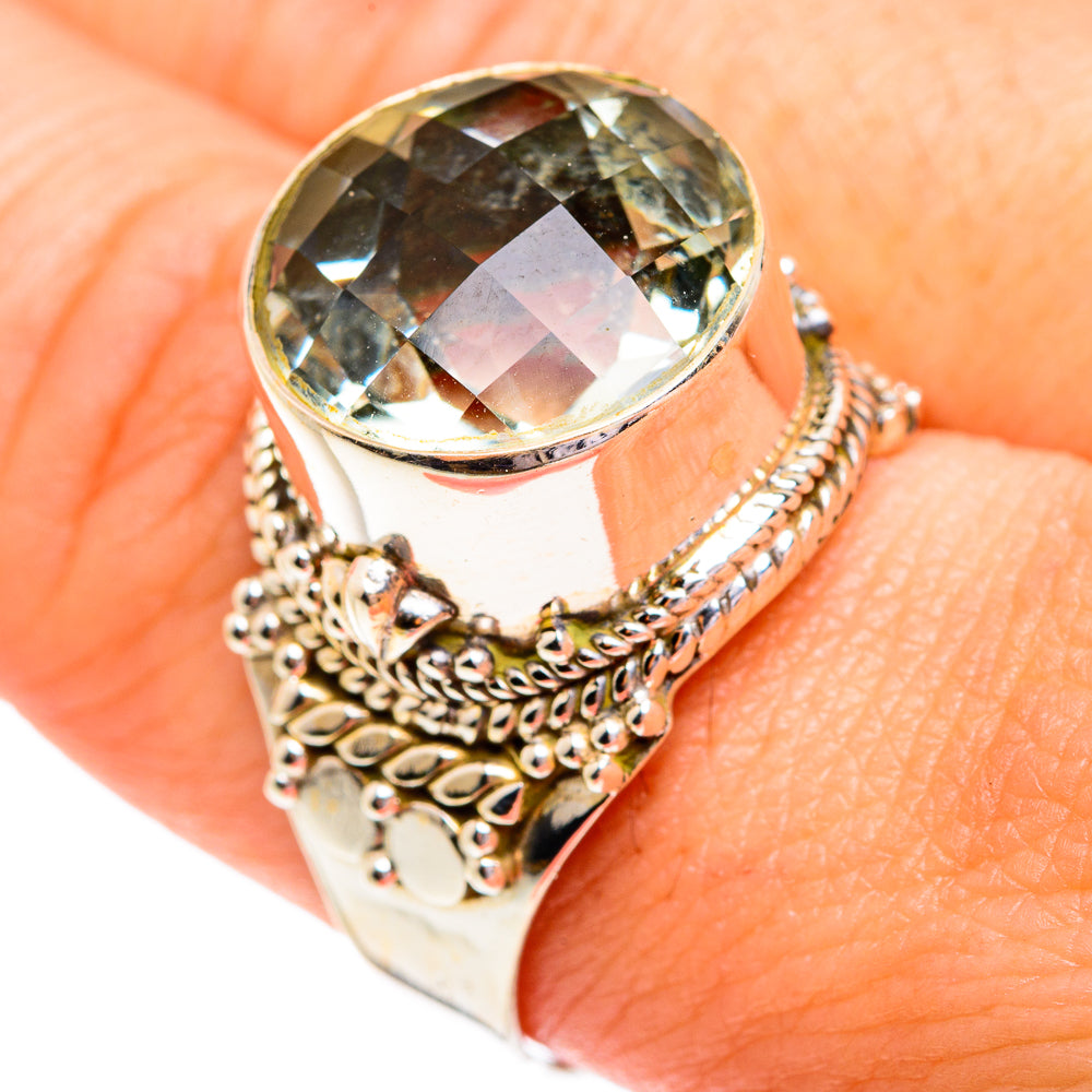 Green Amethyst Rings handcrafted by Anasilvercos - RING77291
