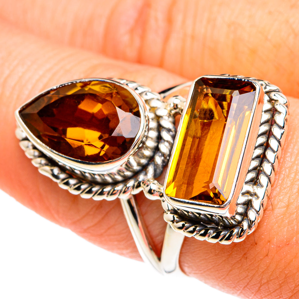 Mandarin Citrine Rings handcrafted by Anasilvercos - RING77299